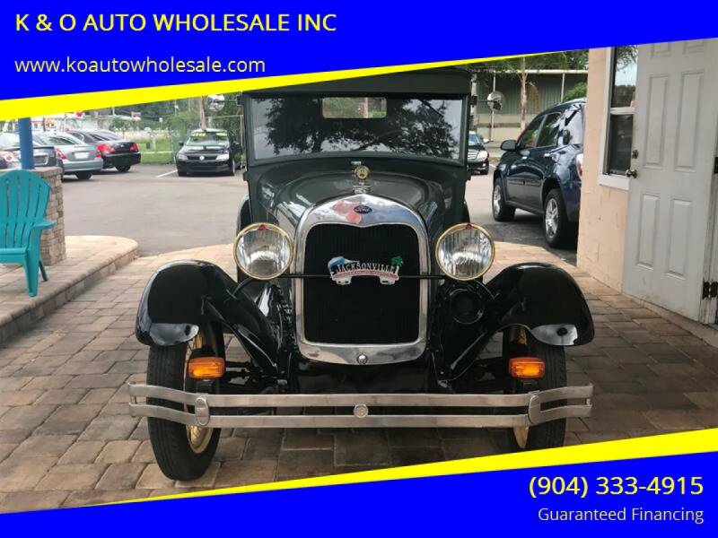 1928 Ford Model A for sale at K & O AUTO WHOLESALE INC in Jacksonville FL
