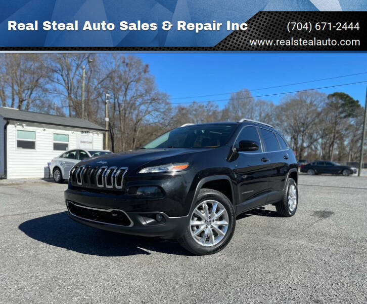 2015 Jeep Cherokee for sale at Real Steal Auto Sales & Repair Inc in Gastonia NC