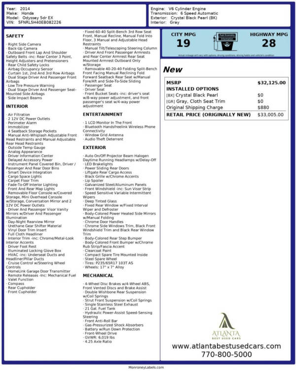 2014 Honda Odyssey EX