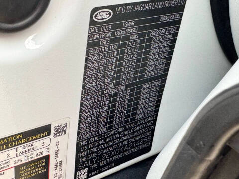 2019 Land Rover Range Rover Velar P250 R-Dynamic SE