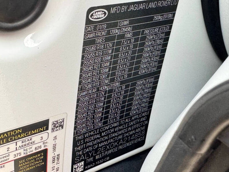 2019 Land Rover Range Rover Velar P250 R-Dynamic SE