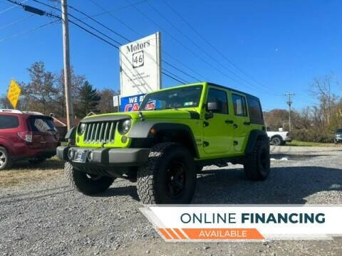 2012 Jeep Wrangler Unlimited for sale at Motors 46 in Belvidere NJ
