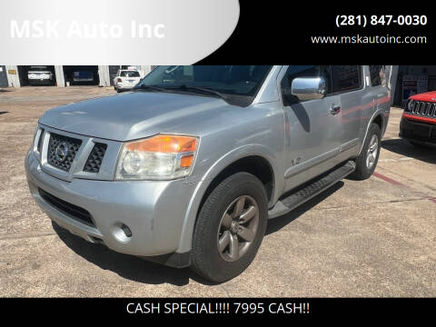 2008 Nissan Armada for sale at MSK Auto Inc in Houston TX