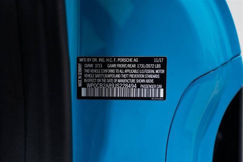 2018 Porsche 718 Boxster S