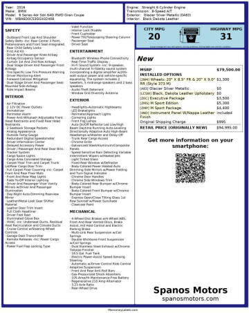 2016 BMW 6 Series 640i Gran Coupe