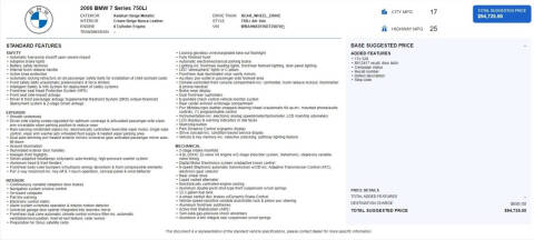 2006 BMW 7 Series 750Li