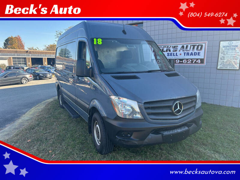 2018 Mercedes-Benz Sprinter for sale at Beck's Auto in Chesterfield VA