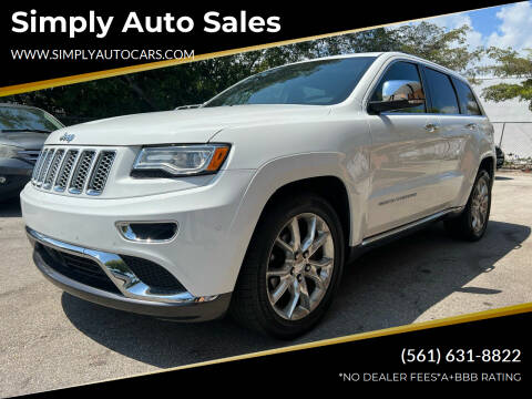 2015 Jeep Grand Cherokee for sale at Simply Auto Sales in Palm Beach Gardens FL