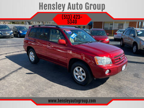 2001 Toyota Highlander for sale at Hensley Auto Group in Middletown OH