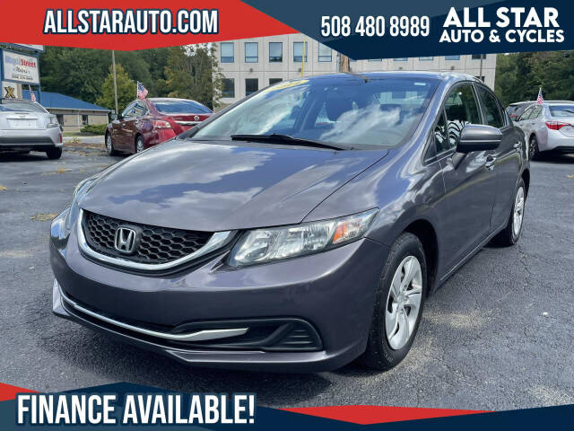 2014 Honda Civic for sale at All Star Auto  Cycles in Marlborough, MA