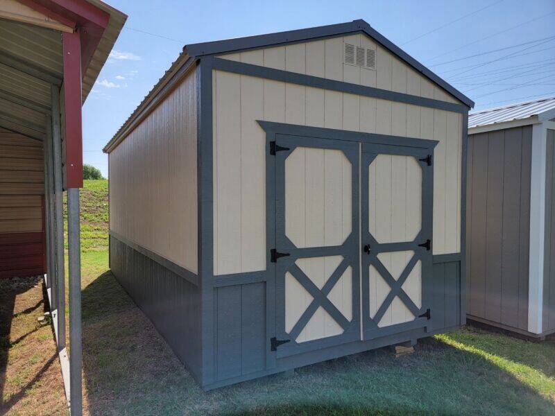 2023 Burnett Affordable Buildings 10x20 Utility Wood Shed for sale at Lakeside Auto RV & Outdoors in Cleveland OK