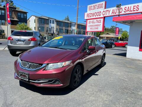 2015 Honda Civic for sale at Redwood City Auto Sales in Redwood City CA