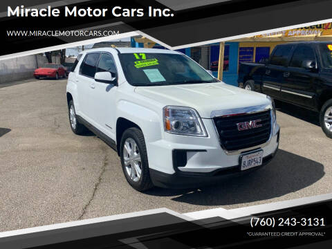 2017 GMC Terrain for sale at Miracle Motor Cars Inc. in Victorville CA