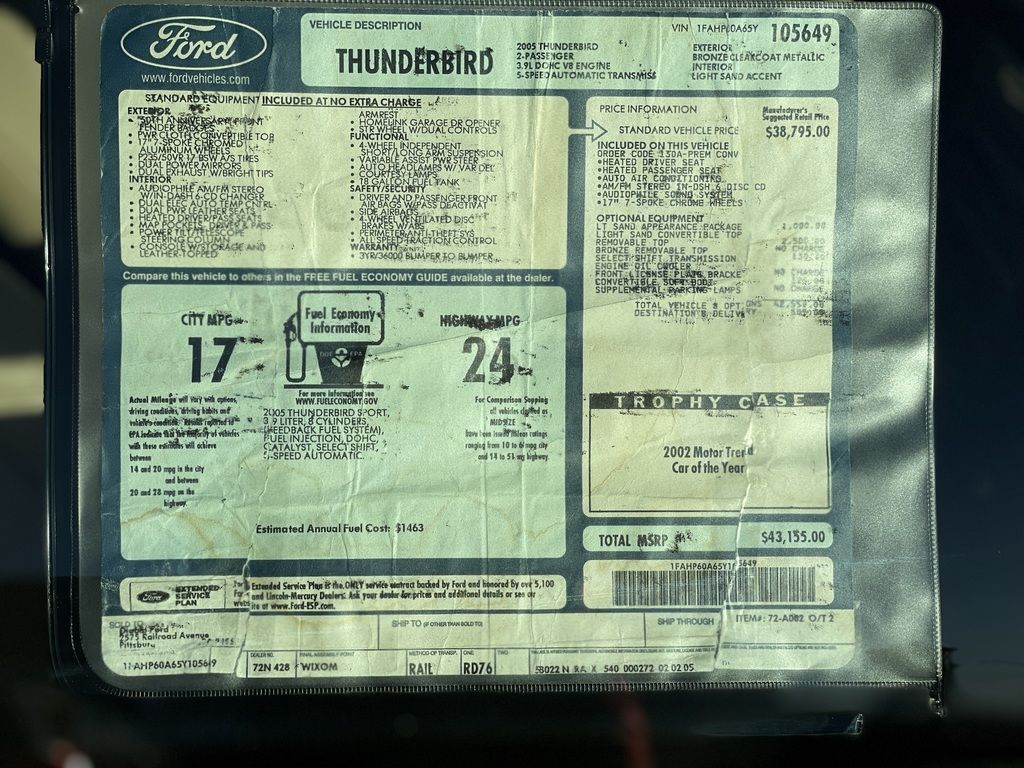 2005 Ford Thunderbird 7