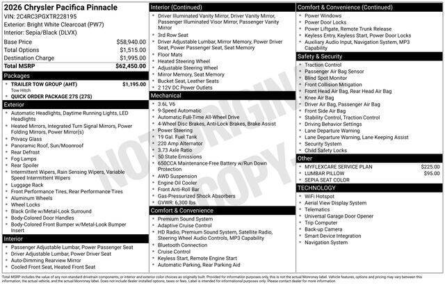2026 Chrysler Pacifica Pinnacle