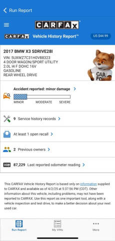 2017 BMW X3 sDrive28i