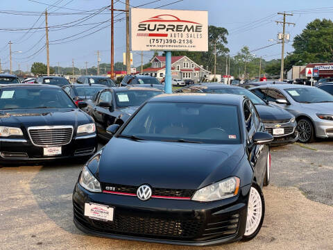 2017 Volkswagen Golf GTI for sale at Supreme Auto Sales in Chesapeake VA