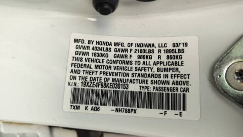 2019 Honda Insight Touring