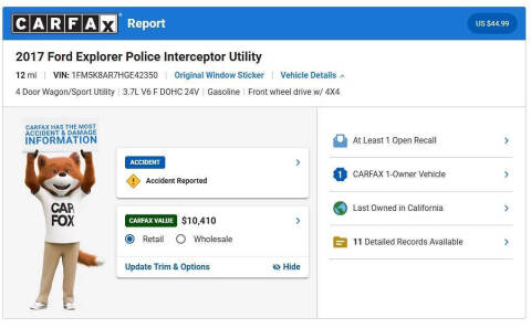 2017 Ford Explorer Police Interceptor Utility