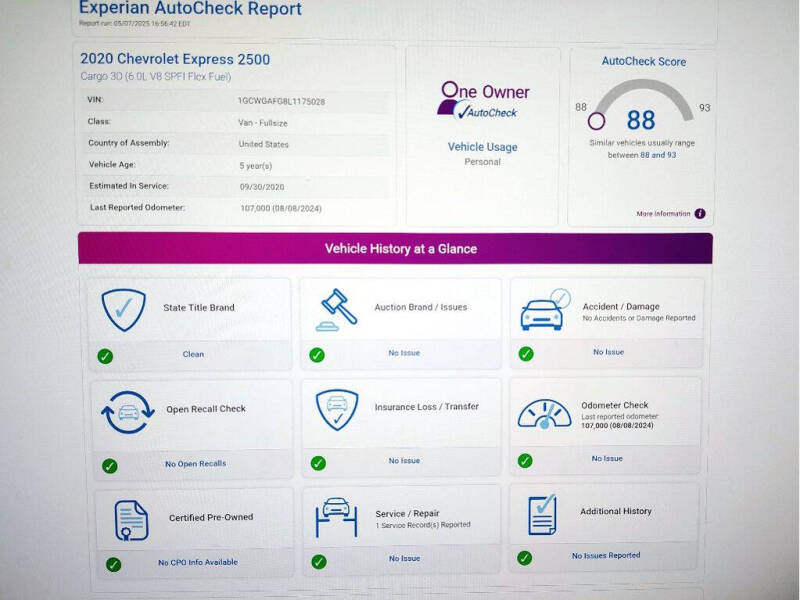 2020 Chevrolet Express 2500