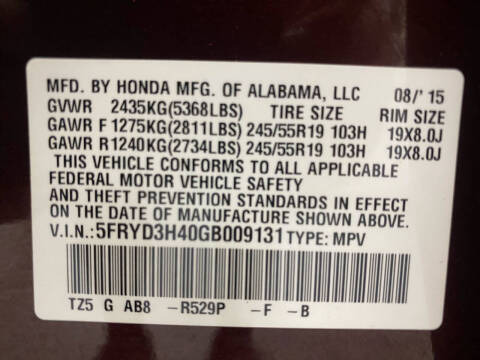 2016 Acura MDX w/Tech