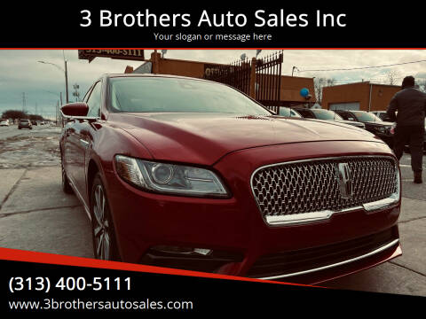 2019 Lincoln Continental for sale at 3 Brothers Auto Sales Inc in Detroit MI