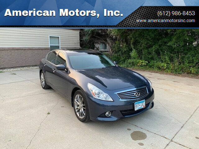 2012 Infiniti G37 Sedan for sale at AMERICAN MOTORS, INC. in Farmington MN