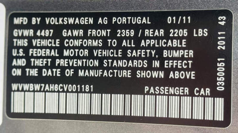 2012 Volkswagen Eos Komfort SULEV