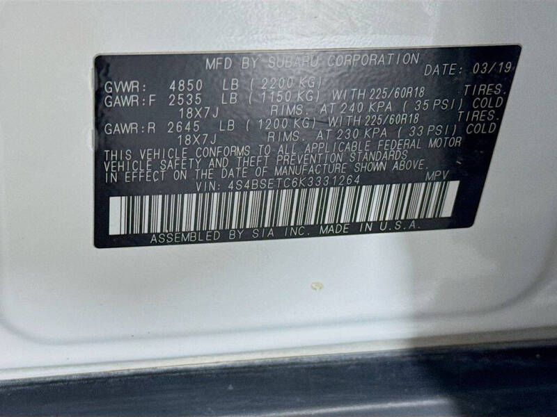 2019 Subaru Outback 3.6R Touring