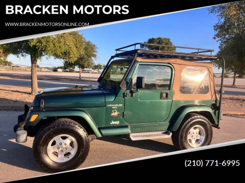 2001 Jeep Wrangler for sale at BRACKEN MOTORS in San Antonio TX