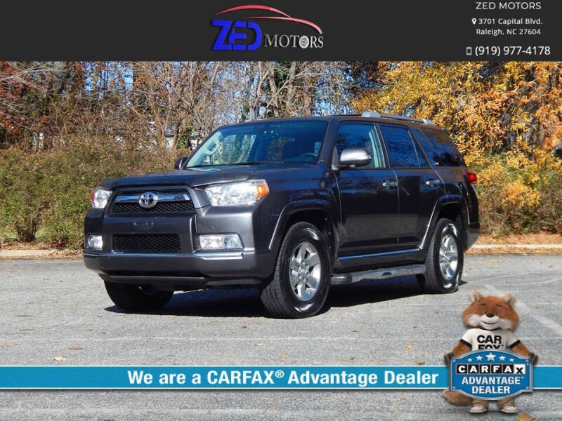 2013 Toyota 4Runner for sale at Zed Motors in Raleigh NC