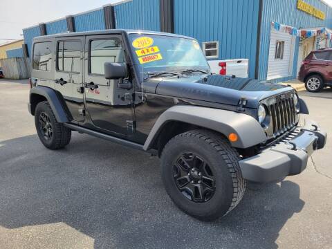 2015 Jeep Wrangler Unlimited for sale at CENTER AVENUE AUTO SALES in Brodhead WI