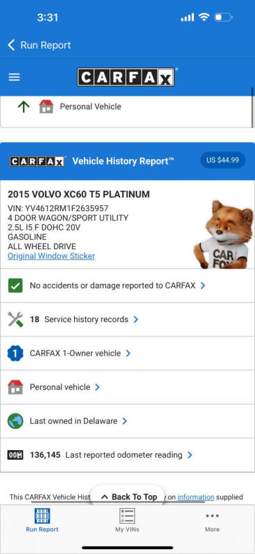 2015 Volvo XC60 T5 Platinum's photo
