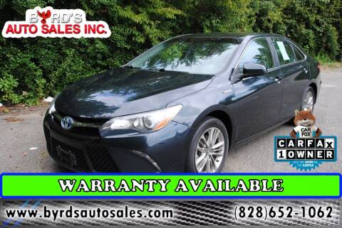 2017 Toyota Camry Hybrid for sale at Byrds Auto Sales in Marion NC