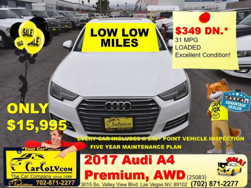 2017 Audi A4 for sale at The Car Company - 349 monthly payments in Las Vegas NV