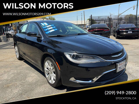 2015 Chrysler 200 for sale at WILSON MOTORS in Stockton CA