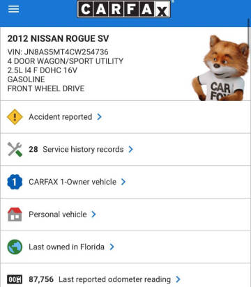 2012 Nissan Rogue SV