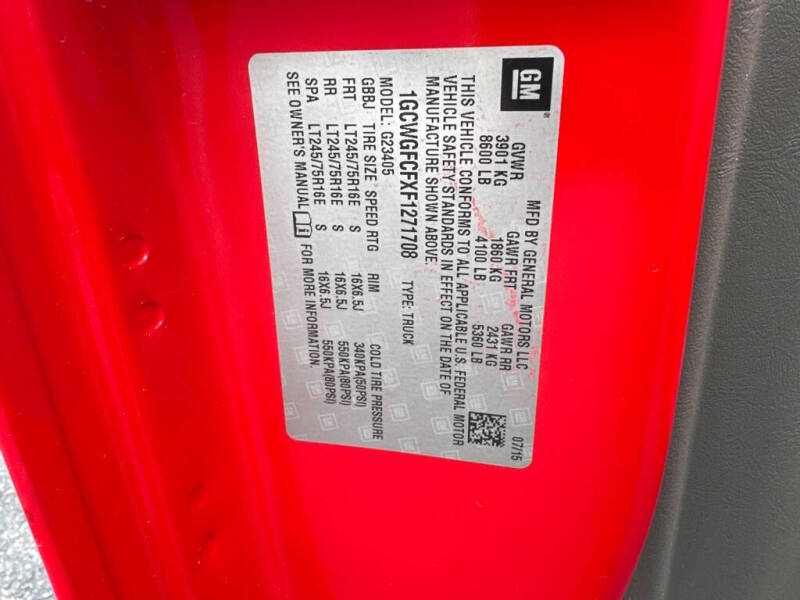 2015 Chevrolet Express 2500