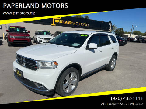 2015 Dodge Durango for sale at PAPERLAND MOTORS in Green Bay WI