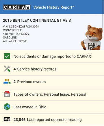 2015 Bentley Continental GT V8 S