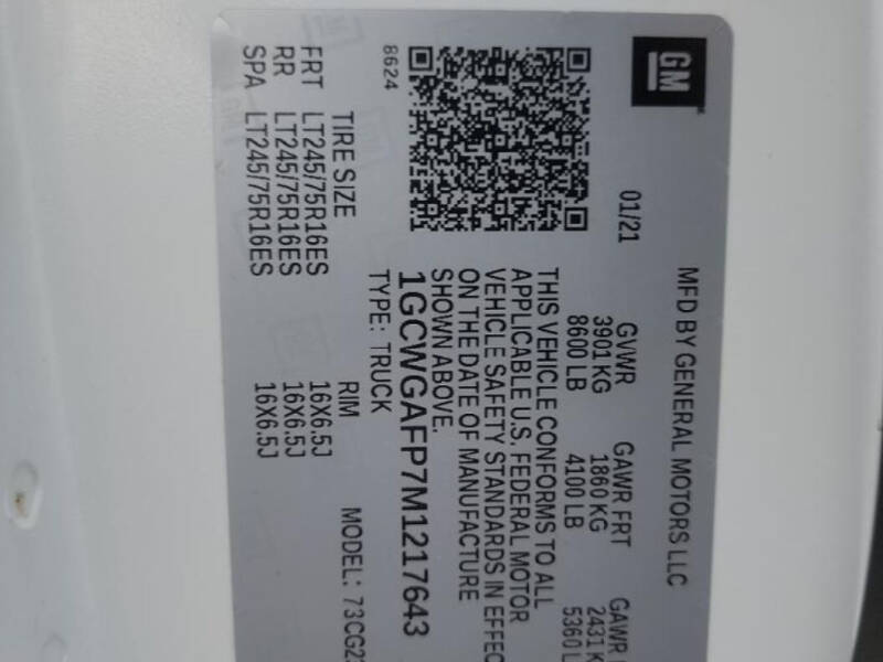 2021 Chevrolet Express 2500