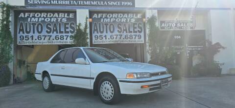 1992 Honda Accord for sale at Affordable Imports Auto Sales in Murrieta CA