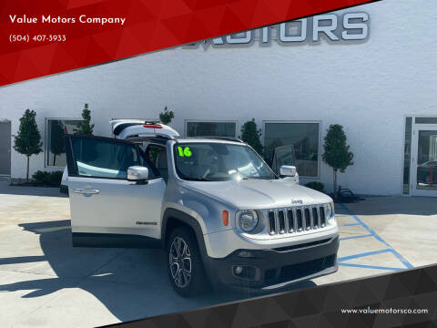 2016 Jeep Renegade for sale at Value Motors Company in Marrero LA