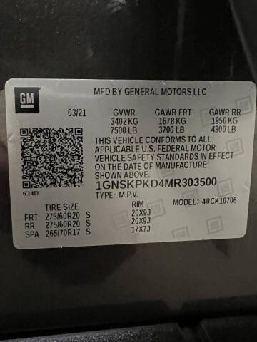 2021 Chevrolet Tahoe Z71