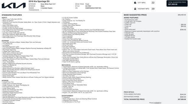 2018 Kia Sportage EX