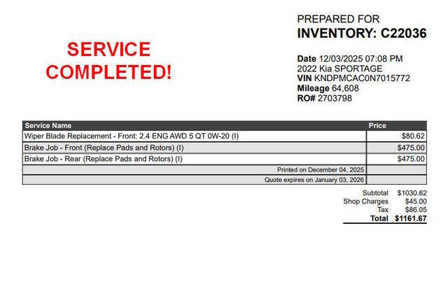 2022 Kia Sportage LX