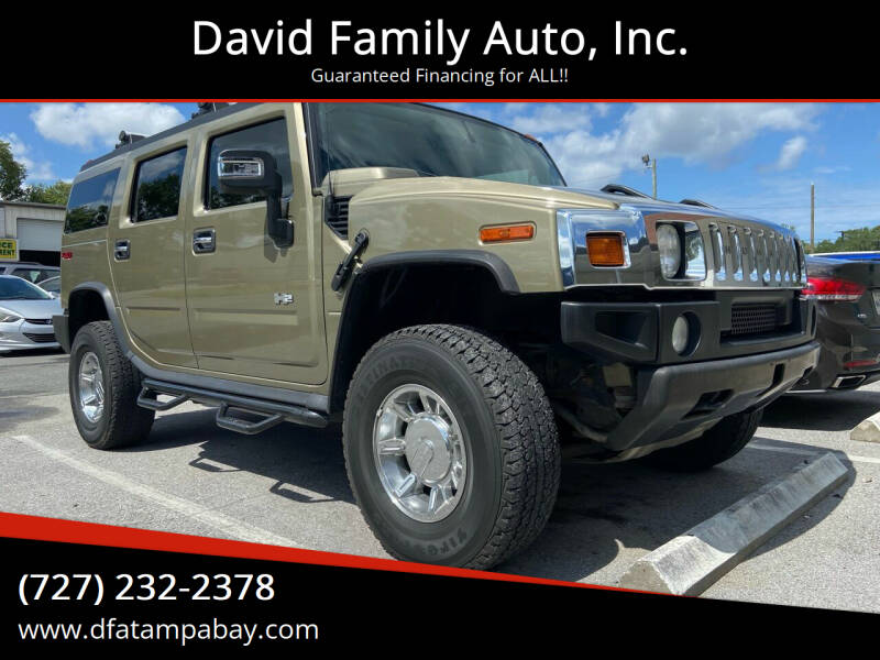 2006 HUMMER H2 for sale at David Family Auto, Inc. in New Port Richey FL