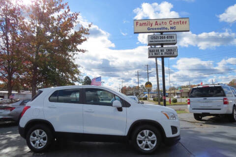 2016 Chevrolet Trax for sale at FAMILY AUTO CENTER in Greenville NC