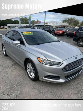 2014 Ford Fusion for sale at Supreme Motors in Leesburg FL