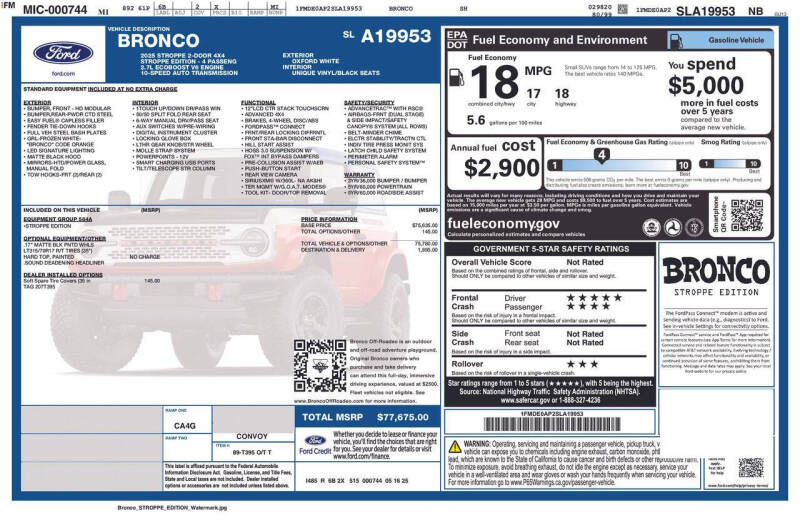 2025 Ford Bronco Stroppe Edition